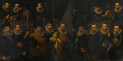 Oficiais e outros guardas civis do III Distrito de Amesterdão, sob o Comando do Capitão Jacob Gerritsz Hoyngh e do Tenente Nanningh Florisz Cloeck de Paulus Moreelse