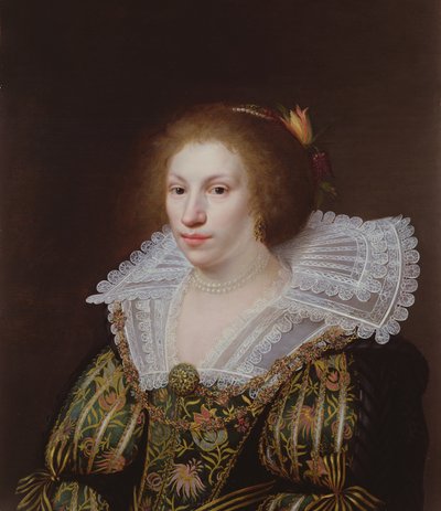 Retrato de uma jovem mulher de Paulus Moreelse