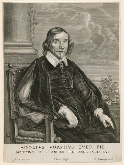 Retrato de Adolph Vorst, professor em Leiden de Paulus Pontius
