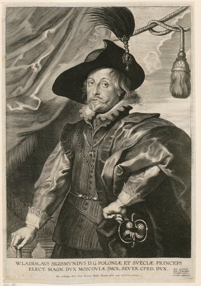 Retrato de Ladislau IV Vasa, príncipe da Polónia e da Suécia de Paulus Pontius