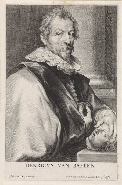 Retrato do pintor Hendrik van Balen (I) de Paulus Pontius
