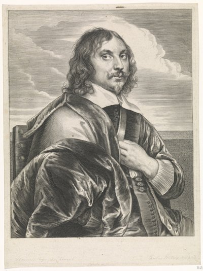 Retrato do pintor Jan Davidsz. de Heem de Paulus Pontius