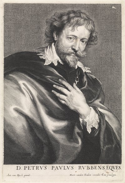 Retrato do pintor Peter Paul Rubens de Paulus Pontius