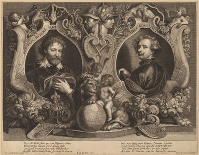 Rubens e van Dyck, um retrato duplo de Paulus Pontius, after Sir Anthony van Dyck and Erasmus Quellinus II