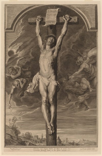 Cristo na Cruz de Paulus Pontius, after Sir Peter Paul Rubens