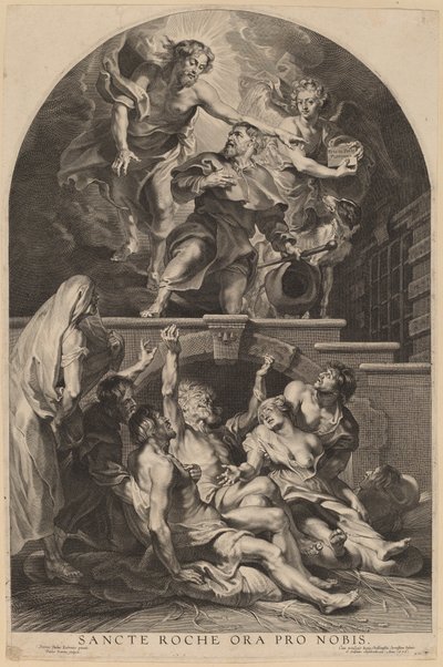 Jesus Cristo Aparecendo a São Roque de Paulus Pontius, after Sir Peter Paul Rubens