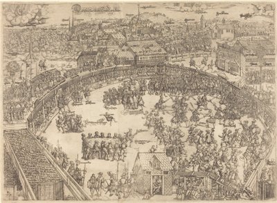 O lugar do torneio na cidade de Zwickau de Paulus Reinhart