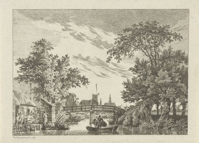 Paisagem com um opilião em uma ponte de Paulus van Liender