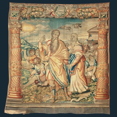 Tapeçaria representando a descida da Arca e a Série da Vida de Noé de Paulus van Nieuwenhove