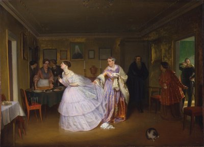 O major faz uma proposta, 1851 de Pavel Andreevich Fedotov