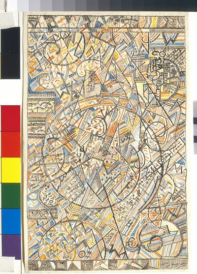 A fórmula do universo - Obra de Pavel Nikolaievich Filonov (1883-1941), aquarela sobre papel de Pawel Nikolajewitsch Filonow