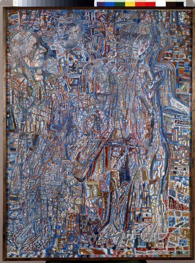 "Personnages" (pessoas) Peinture de Pavel Nikolayevich Filonov (1883-1941) 1930 Museu Estatal da Rússia, São Petersburgo de Pawel Nikolajewitsch Filonow