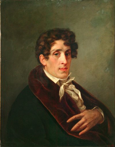 Retrato do artista Conde Fyodor Petrovich Tolstoy 1783-1873, 1809 de Pavel Nikolayevich Michaylov