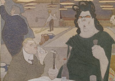 Caricatura de Fiodor Shalyapin, década de 1910 de Pavel Yegorovich Shcherbov
