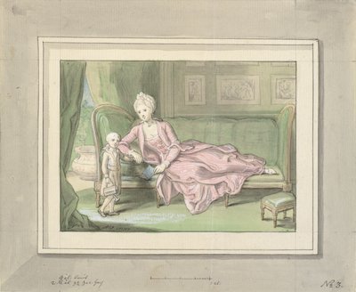 Terceiro rascunho da pintura de Caroline Mathilde e Frederik de Peder Als