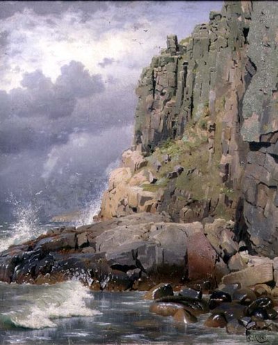 Paisagem Costeira com Penhascos de Peder Monsted