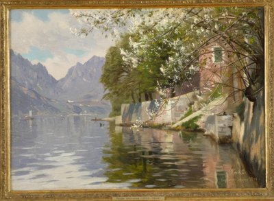 Dia de primavera no lago Lugano de Peder Monsted