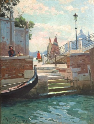 P.Mönsted, dia de verão em Veneza de Peder Monsted