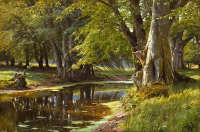 Peder Mönsted, dia de verão no Waldbach de Peder Monsted