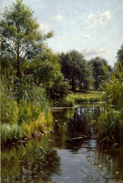 Juncos no lago de Peder Monsted