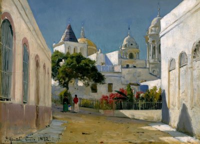 Paisagem urbana em Cádiz de Peder Monsted