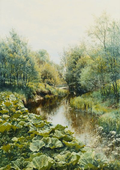 Dia de verão no córrego; Dia de verão em Aen de Peder Monsted