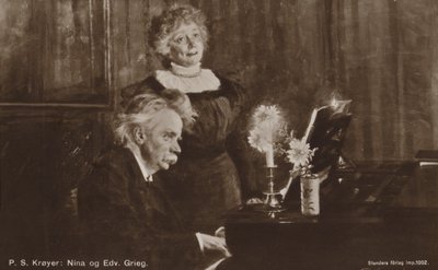 Edvard e Nina Grieg no piano de Peder Severin Krøyer