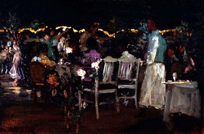 The Roof Terrace (óleo a bordo) de Pedro Ribera