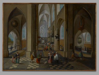 Interior de uma Igreja Gótica de Peeter Neeffs the Elder