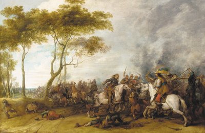 Uma escaramuça de cavalaria de Peeter Snayers