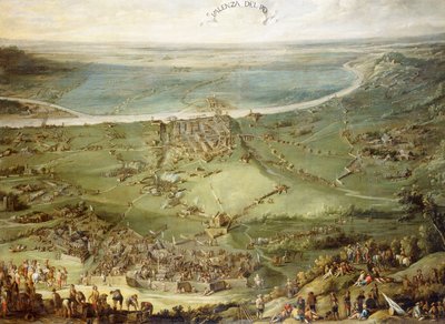As tropas espanholas e imperiais derrotadas pela França e Sabóia em Valenza Po, de Peeter Snayers