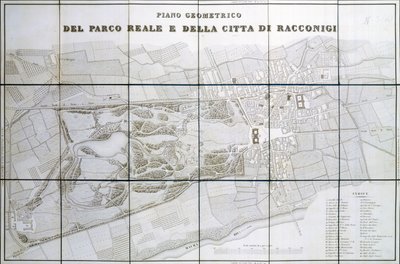 Plano de Park Royal e cidade de Racconigi de Pelagio Palagi