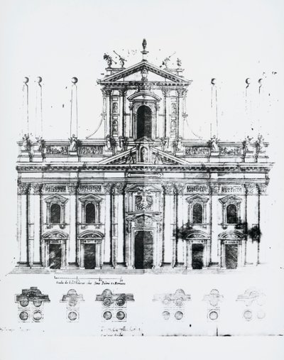 Design para fachada da catedral de Milão de Pellegrino Tibaldi