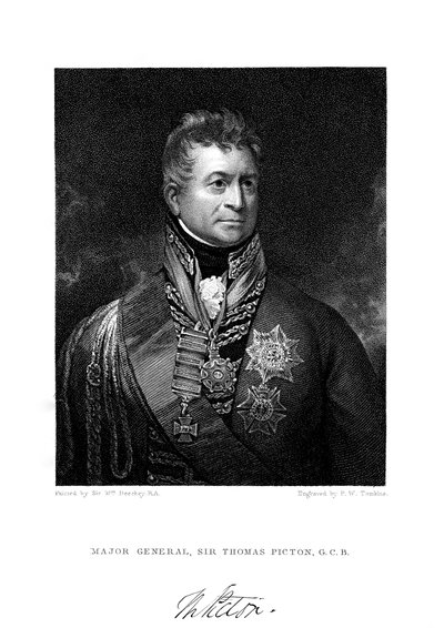 Sir Thomas Picton, soldado britânico, século XIX. de Peltro William Tomkins