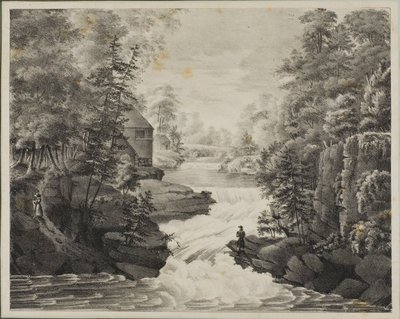 Paisagem com cascata de Pendleton