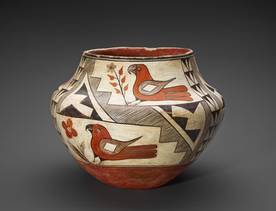 Frasco (Olla) com Papagaios de People Acoma