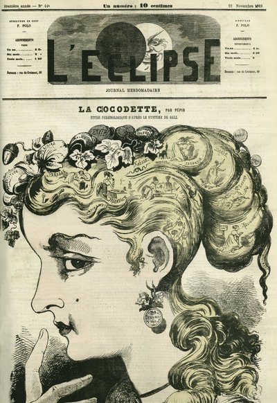 Cocodette, um estudo de frenologia do sistema Gall. Capa em "L
