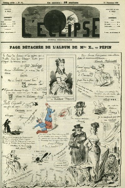 Página de Destaque de Mademoiselle X. Capa em "L