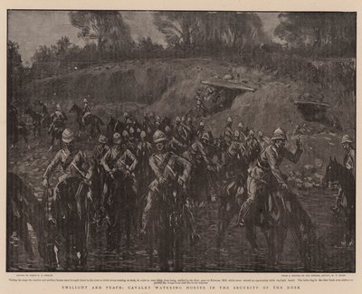 Crepúsculo e Paz, Cavalaria regando Cavalos na Segurança do Crepúsculo de Percy F.S. Spence