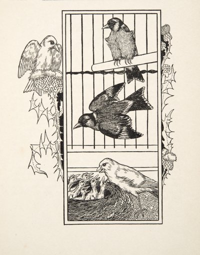 Um canário caritativo, de cem anecdotes dos animais, bar. 1924 de Percy J. Billingshurst