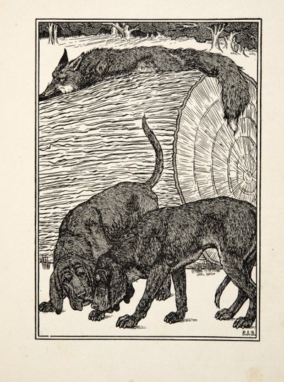 Cunning como uma raposa, de cem anecdotes dos animais, bar. 1924 de Percy J. Billingshurst