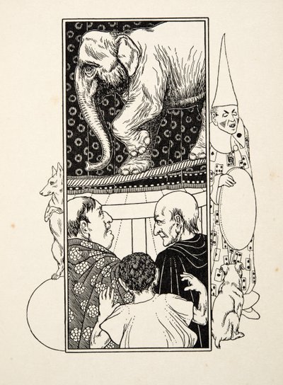 Dança da corda do elefante, de cem anecdotes dos animais, bar. 1924 de Percy J. Billingshurst