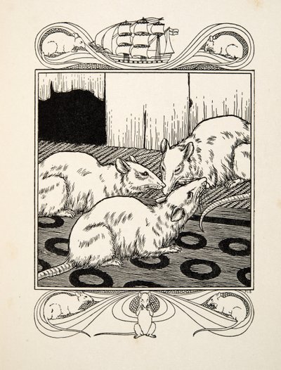 Filial Duty, de A Hundred Anecdotes of Animals, pub. 1924 (gravura) de Percy J. Billingshurst