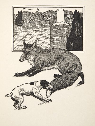 Fox Chasing, de cem anedotas de animais, pub. 1924 de Percy J. Billingshurst