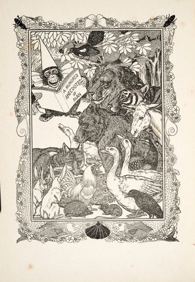 Frontispício, de cem anecdotes dos animais, bar. 1924 de Percy J. Billingshurst