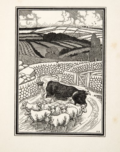 Indo ao mercado, de cem anecdotes dos animais, bar. 1924 de Percy J. Billingshurst