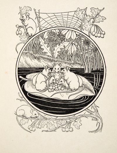 Ratos como navegadores, de cem anecdotes dos animais, bar. 1924 de Percy J. Billingshurst