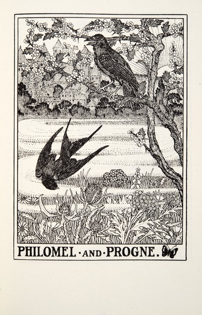 Philomel e Progne, de Fontaine Fables, pub. 1905 de Percy J. Billingshurst