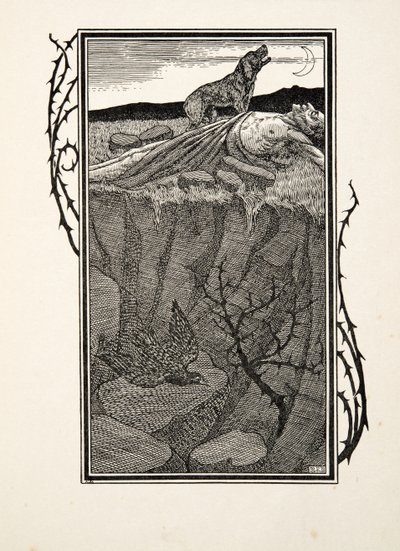 Sabinus e seu cão, de cem anecdotes dos animais, bar. 1924 de Percy J. Billingshurst
