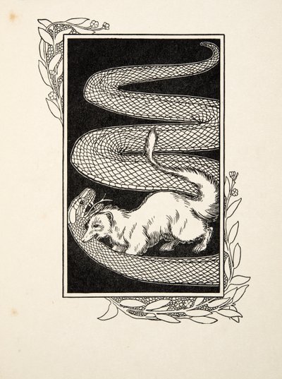 Snake Destroyers, de A Hundred Anecdotes of Animals, pub. 1924 (gravura) de Percy J. Billingshurst
